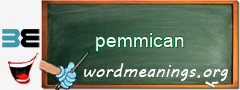 WordMeaning blackboard for pemmican
